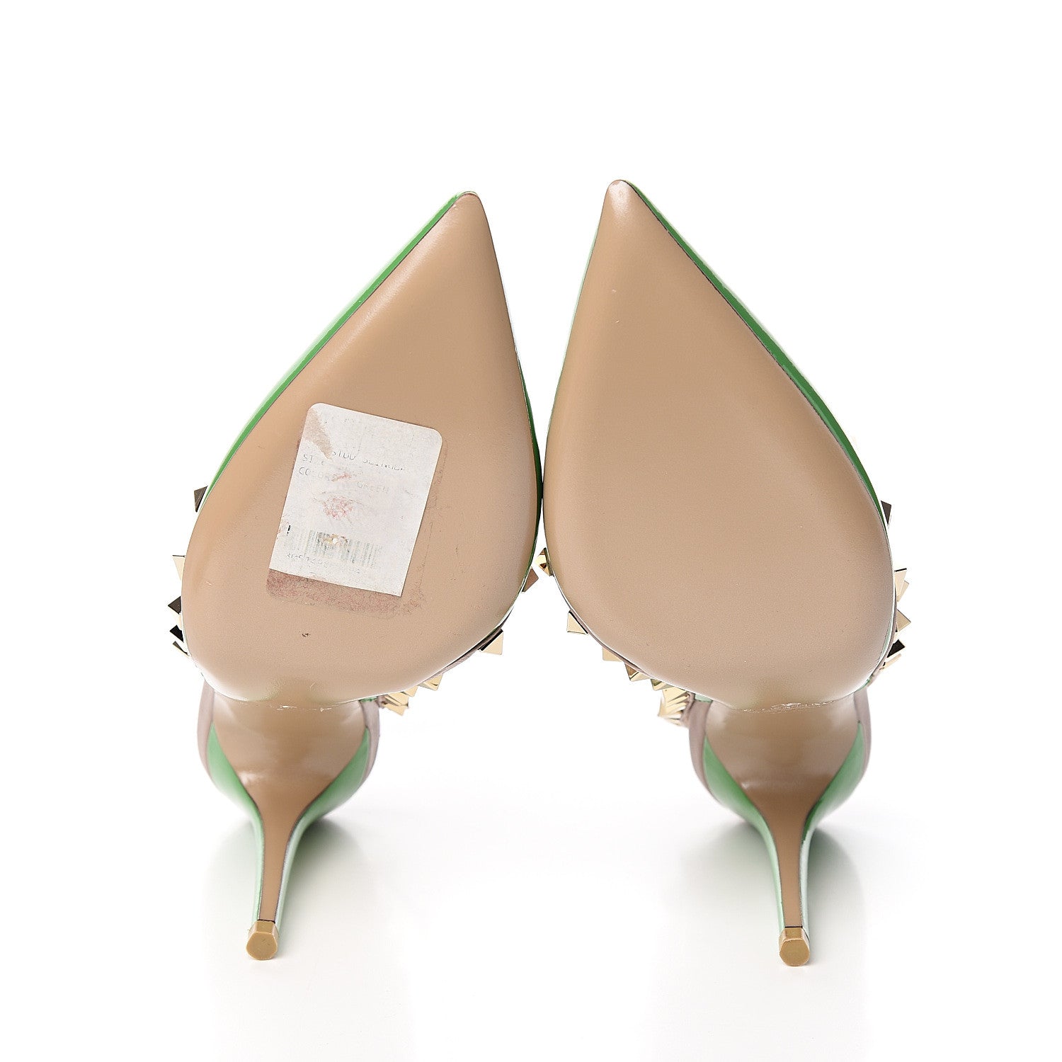 Valentino Garavani Patent Nappa Rockstud Ankle Strap 100mm Pumps 36.5 Green Poudre 5 of 8