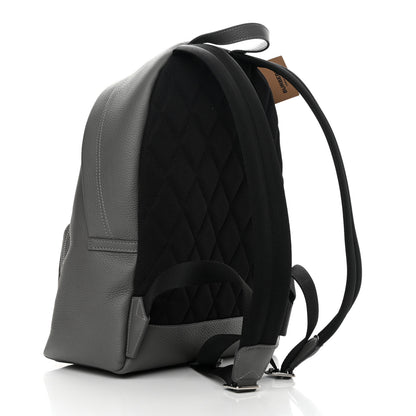 Burberry Calfskin Logo Embossed Backpack Charcoal Grey 2 of 11