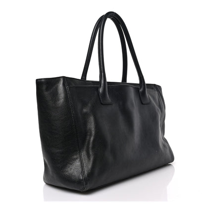 Chanel Calfskin Cerf Executive Shopper Tote Black 3 of 8