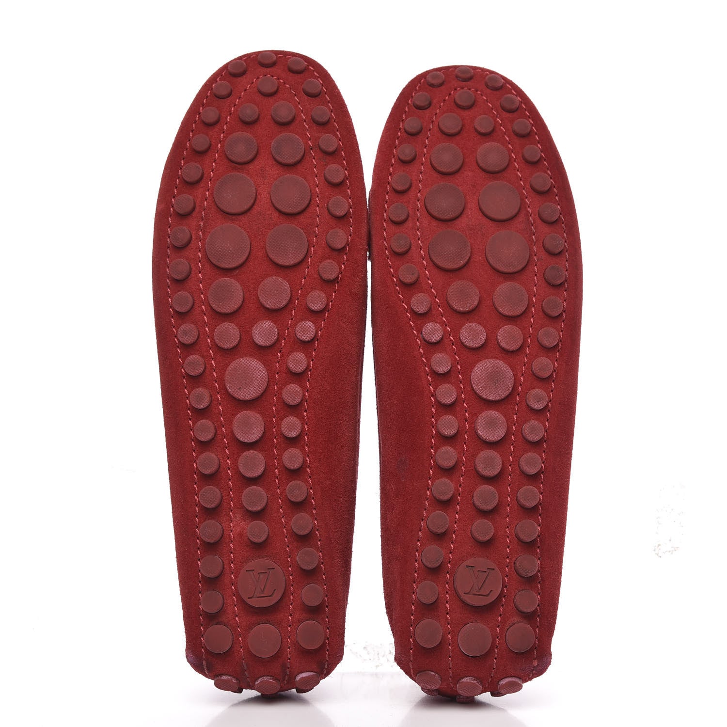 Louis Vuitton Suede Womens Travel Moccasin Loafers 39 Rouge 5 of 8