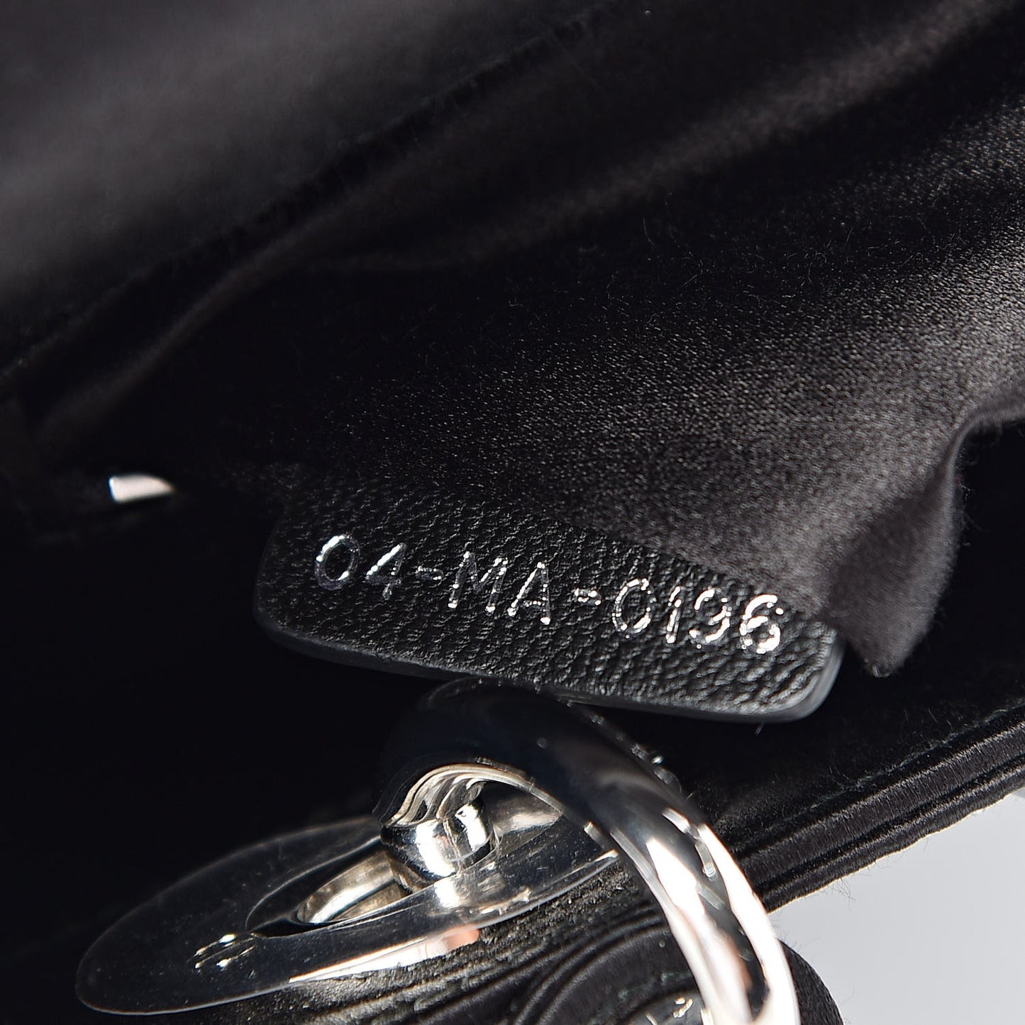Satin Crystal Cannage Mini Lady Dior Black
