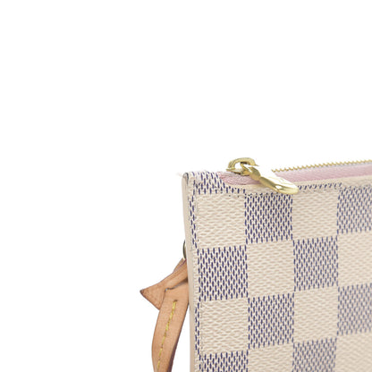 Louis Vuitton Damier Azur Neverfull MM GM Pochette Rose Ballerine 13 of 15