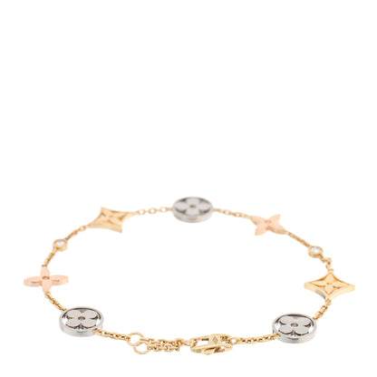 Louis Vuitton 18K Yellow White Pink Gold Diamond Idylle Blossom Bracelet 2 of 3
