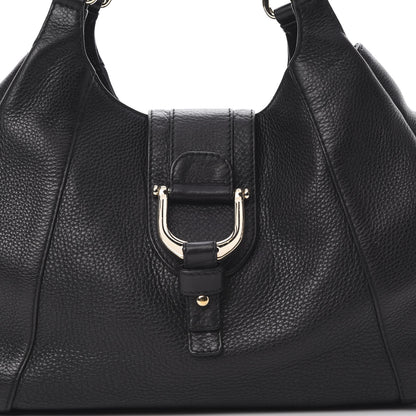 Gucci Pebbled Calfskin Medium Greenwich Shoulder Bag Black 8 of 12