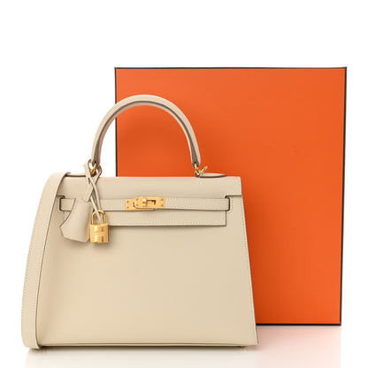 Hermes Epsom Kelly Sellier 25 Craie 11 of 11