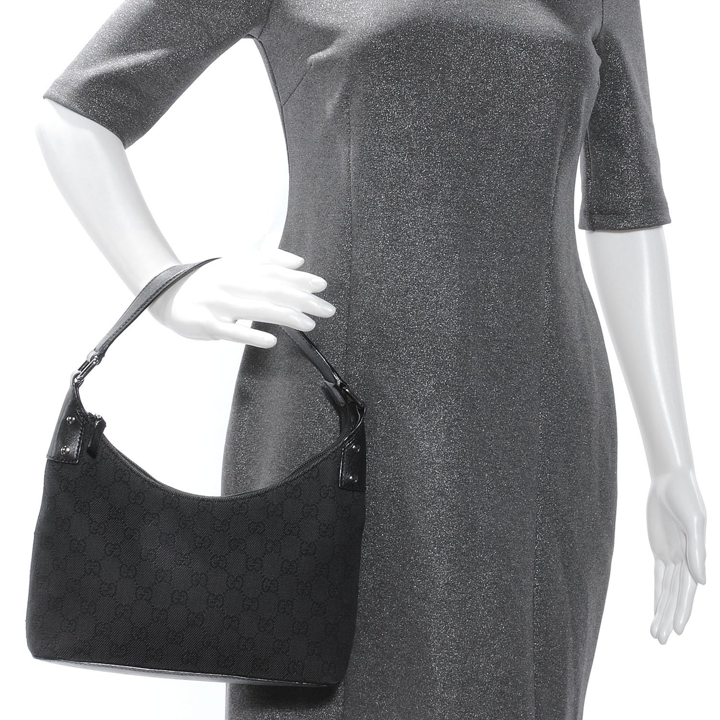 Monogram Small Hobo Black