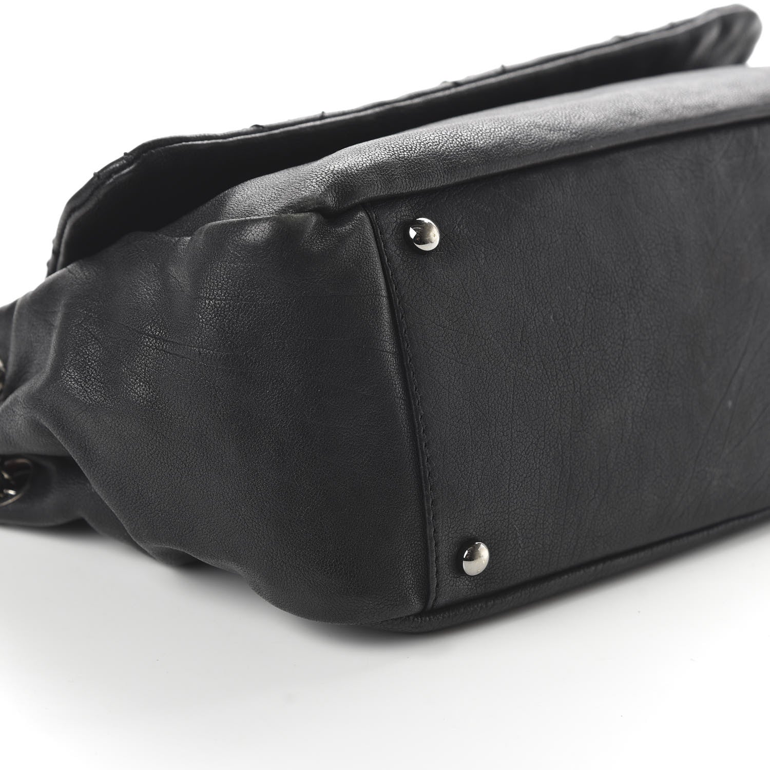 Chanel Calfskin Diamond Stitch Accordion Flap Black 6 of 10