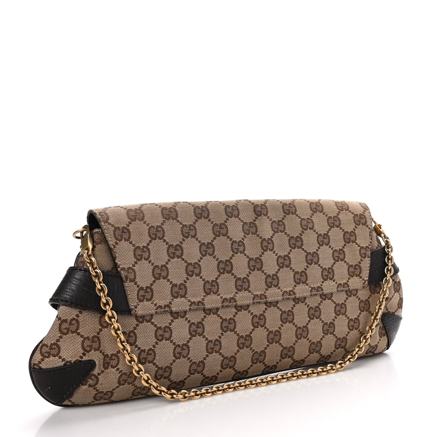 Monogram Horsebit Clutch Dark Brown