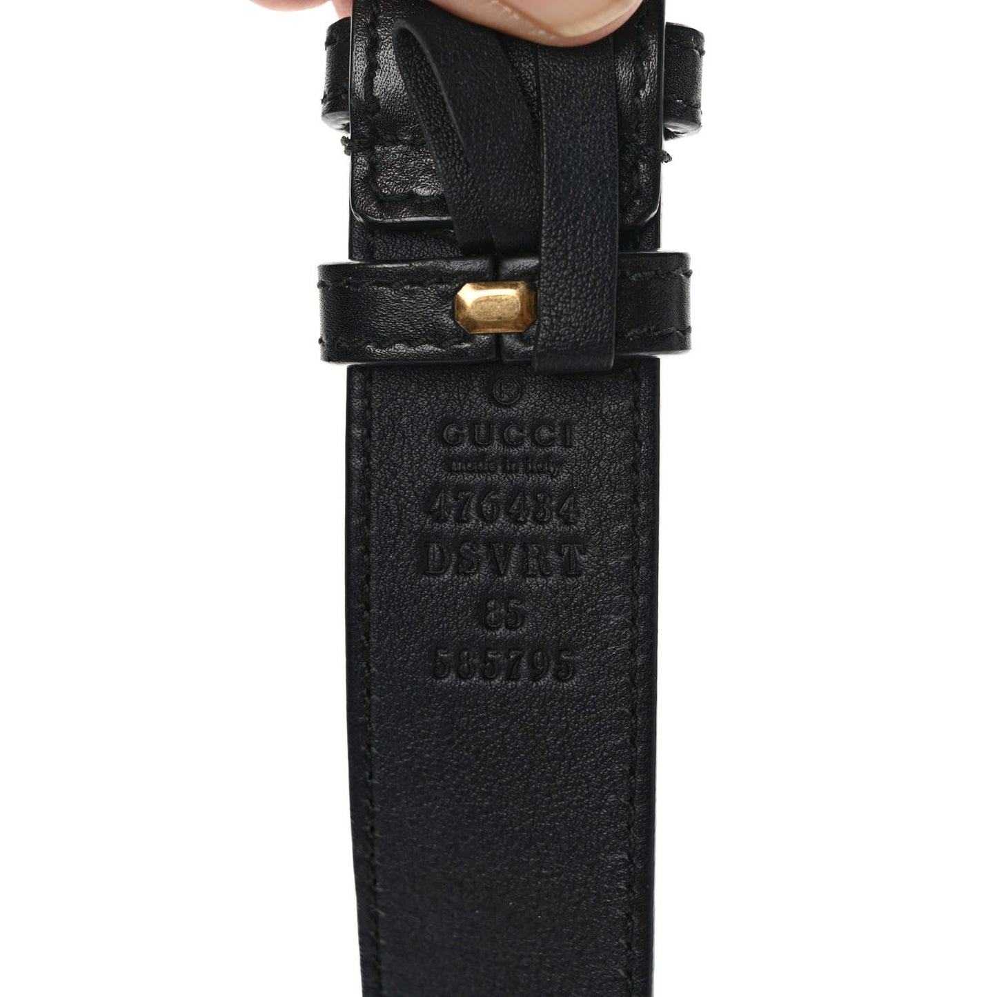 Dollar Calfskin Double G Reversible 30mm Belt 85 34 Black New Acero