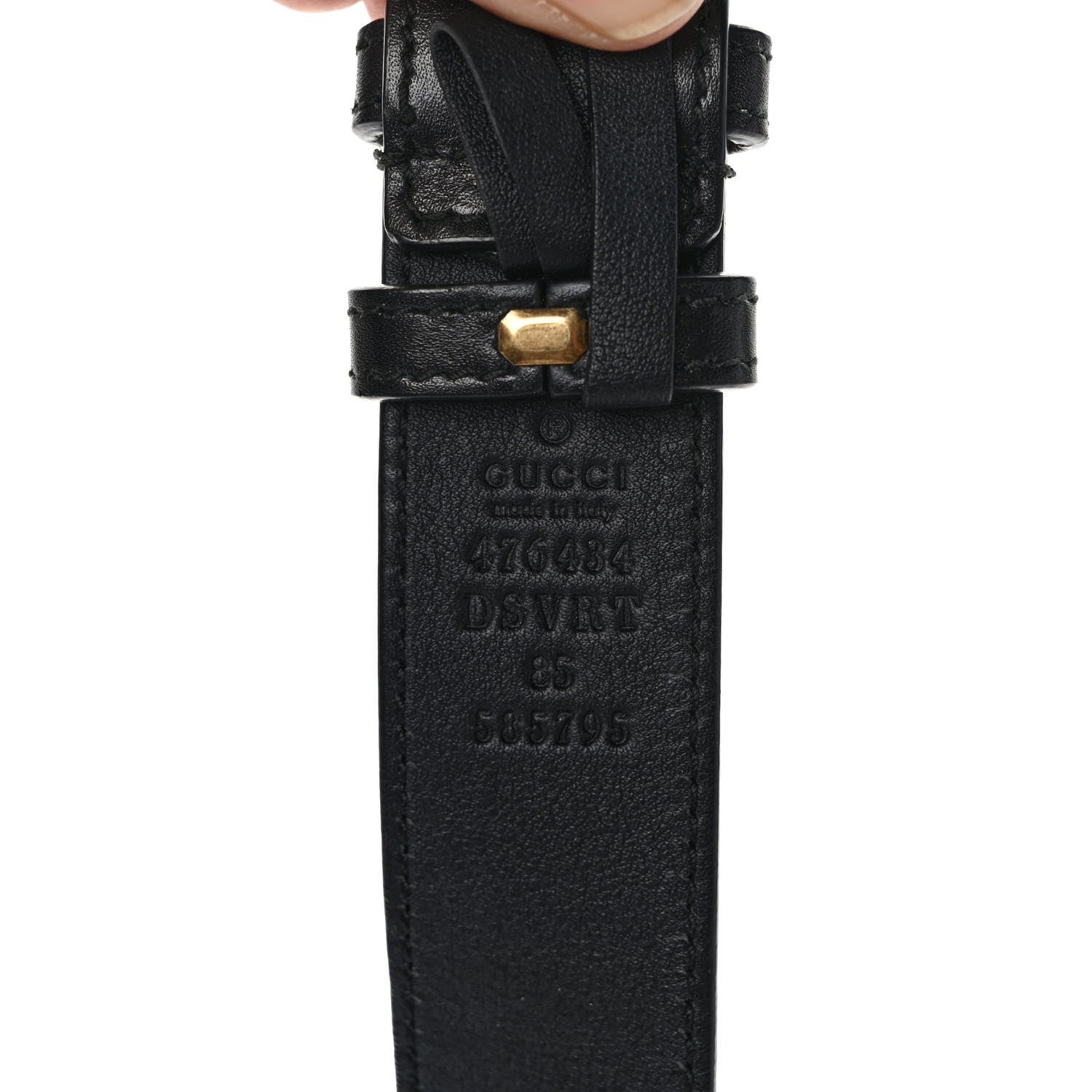 Gucci Dollar Calfskin Double G Reversible 30mm Belt 85 34 Black New Acero 2 of 6