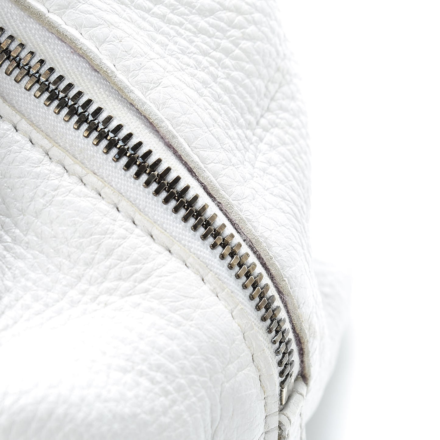 Cervo Deerskin Intrecciato Satchel White