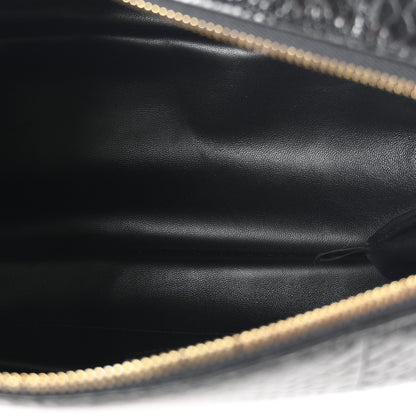 Gucci Snakeskin Half Horsebit Medium Shoulder Bag Black 5 of 11