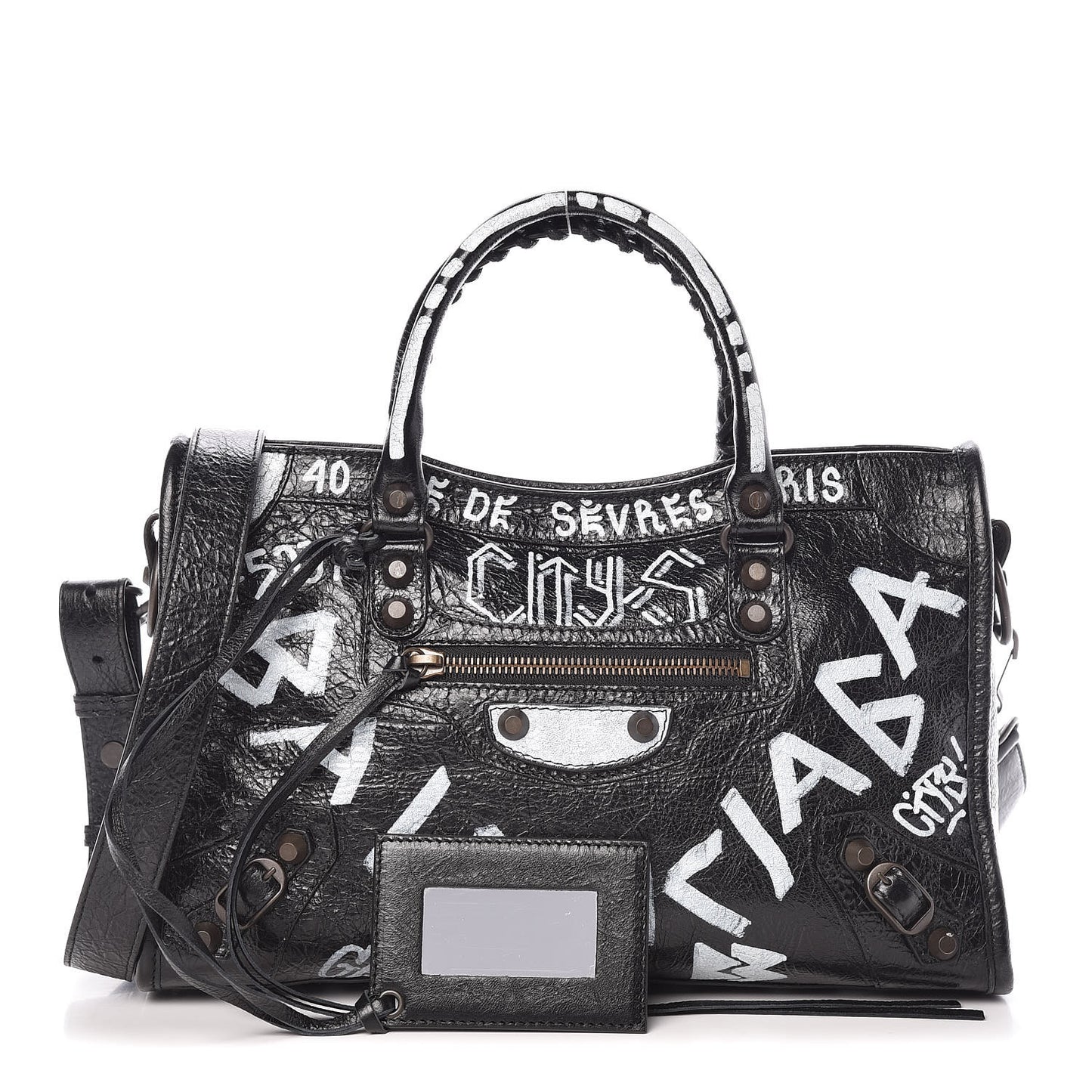 Agneau Classic Hardware Graffiti All Over S City Black