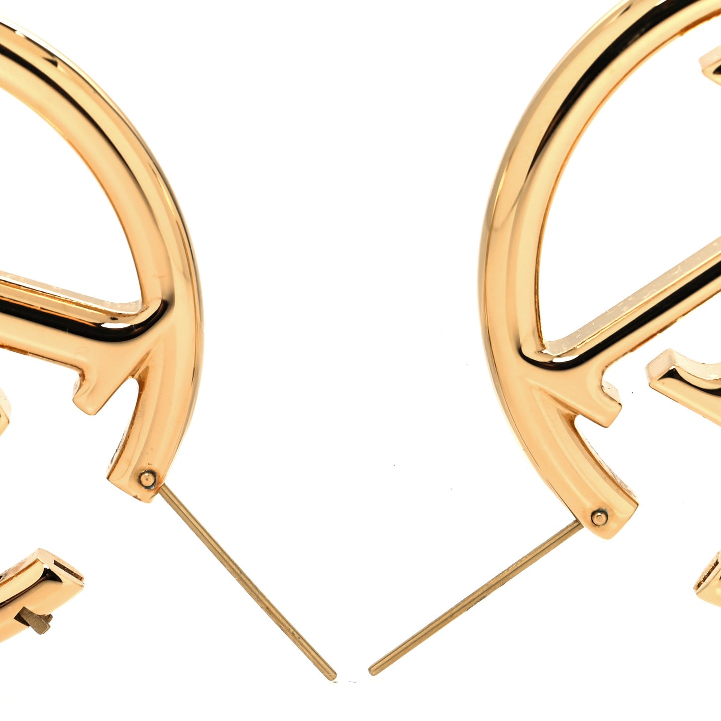 Metal Louise Hoop Earrings Gold