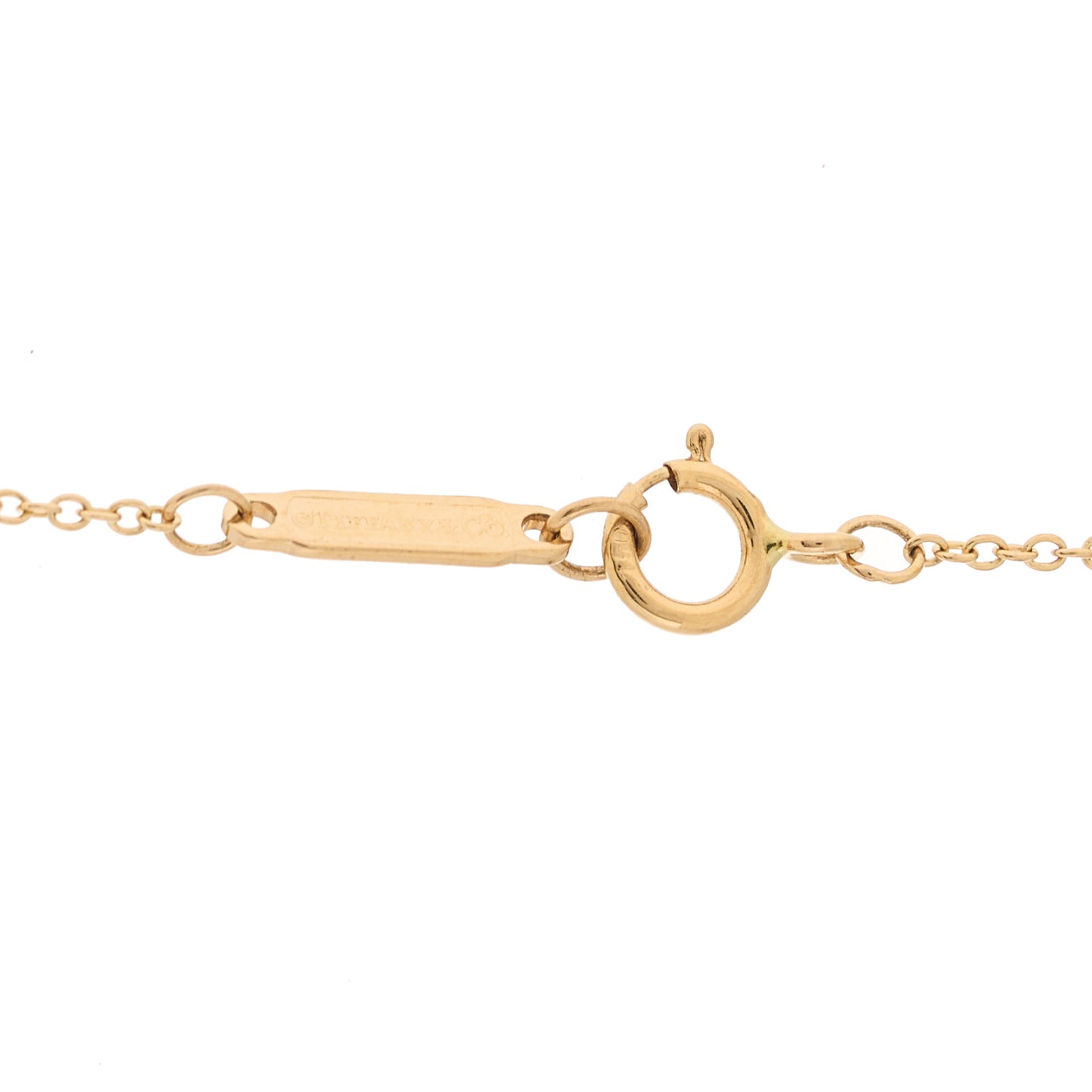 18K Rose Gold Diamond T Circle Pendant Necklace