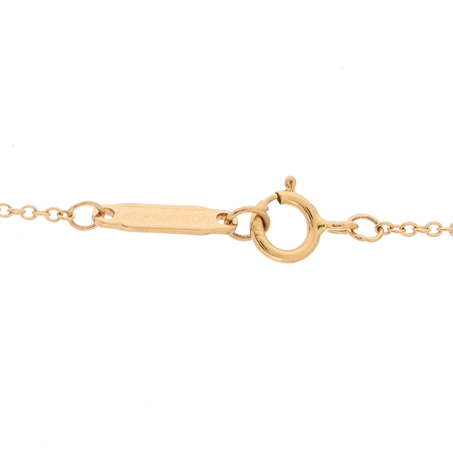 Tiffany 18K Rose Gold Diamond T Circle Pendant Necklace 4 of 6