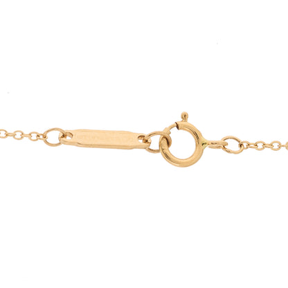Tiffany 18K Rose Gold Diamond T Circle Pendant Necklace 4 of 6