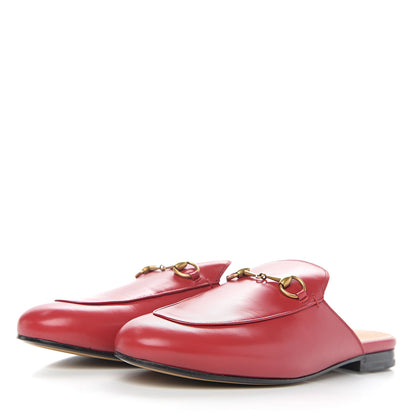 Gucci Malaga Kid Womens Princetown Slippers 39.5 Hibiscus Red 3 of 9