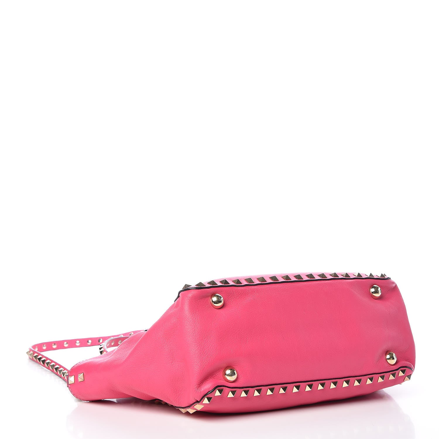 Valentino Garavani Vitello Small Rockstud Tote Pop Fuxia 5 of 19