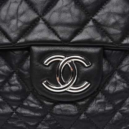 Chanel Washed Lambskin Quilted Maxi Chain Around Flap Black 10 of 11