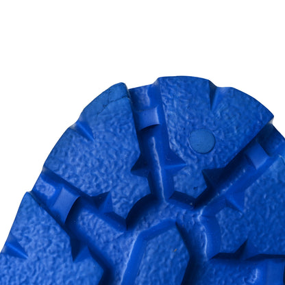 Prada EVA Rubber Triangle Logo Embossed Womens Lug Sole 20mm Slide Sandals 39 Azzurro 8 of 8