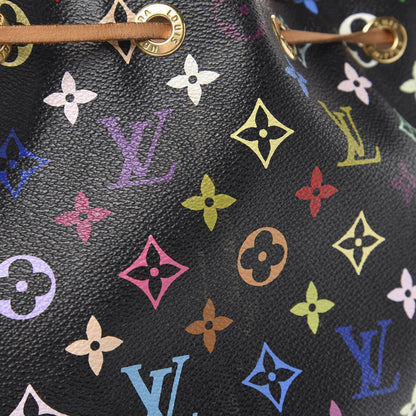 Louis Vuitton Monogram Multicolor Petit Noe Black 10 of 11
