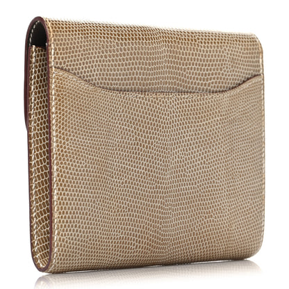 Hermes Lizard Niloticus Constance Short Wallet Ficelle 3 of 8