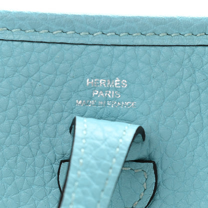 Hermes Taurillon Clemence Evelyne TPM Bleu Atoll 5 of 8