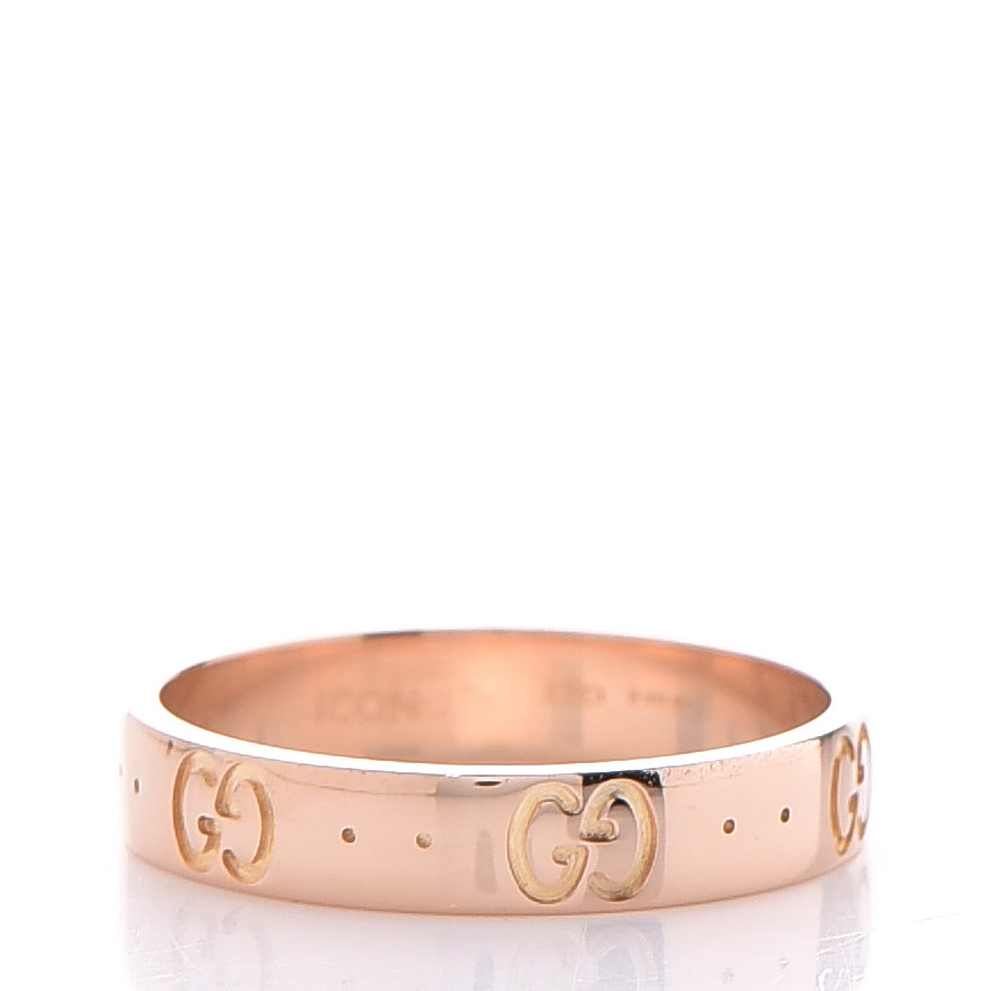 18K Rose Gold 4mm Icon Band Ring 59.5 9