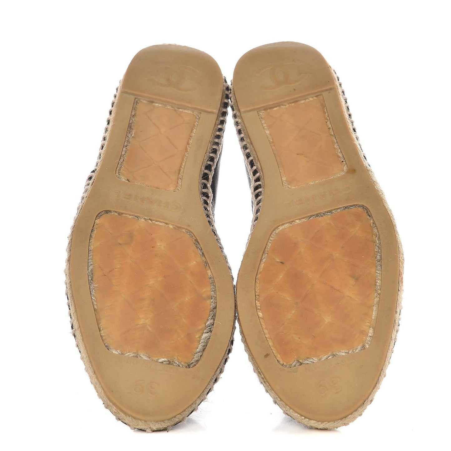 Lambskin CC Cap Toe Espadrilles 39 Black