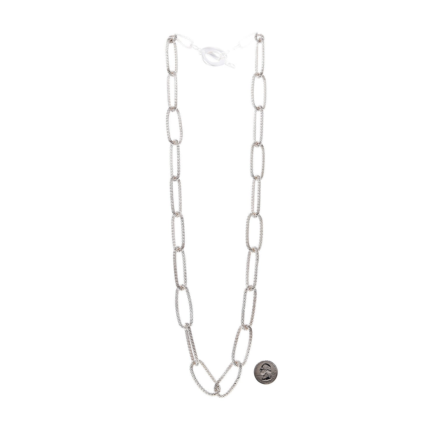 Sterling Silver Paloma Picasso Mesh Link Toggle Necklace