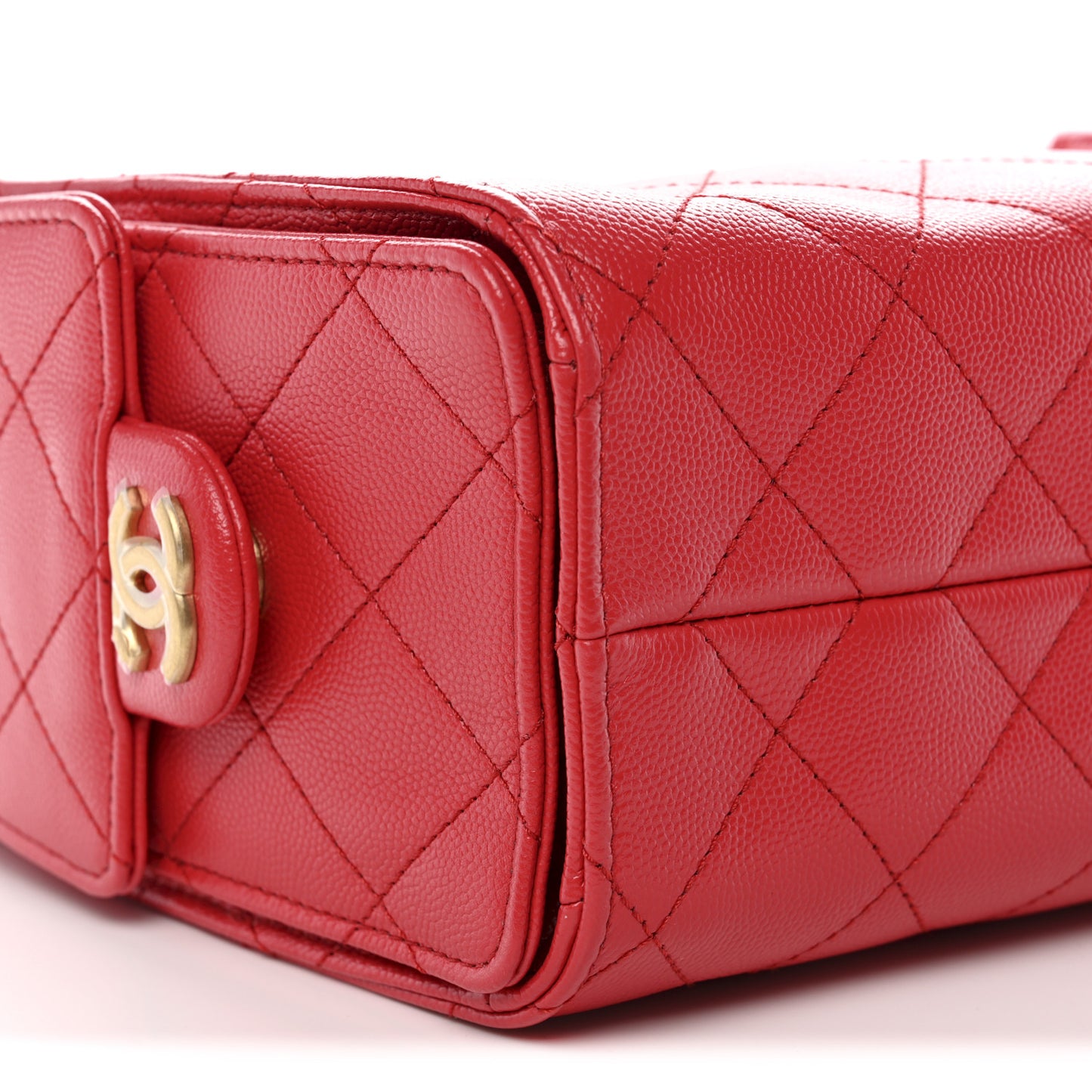 Caviar Quilted Mini Chanel 25 Handbag Red