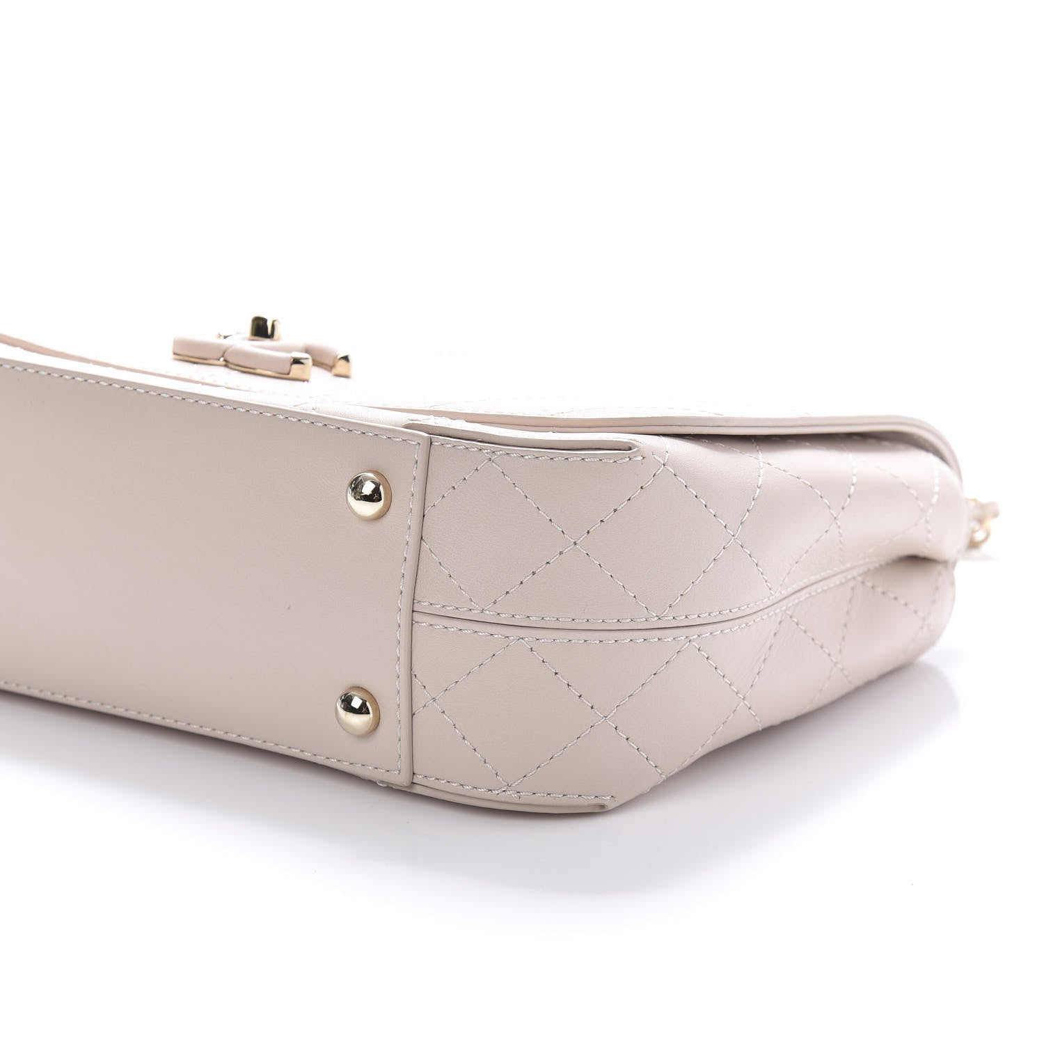 Chanel Calfskin Stitched Medium Covered CC Flap Bag Light Pink 8 of 12