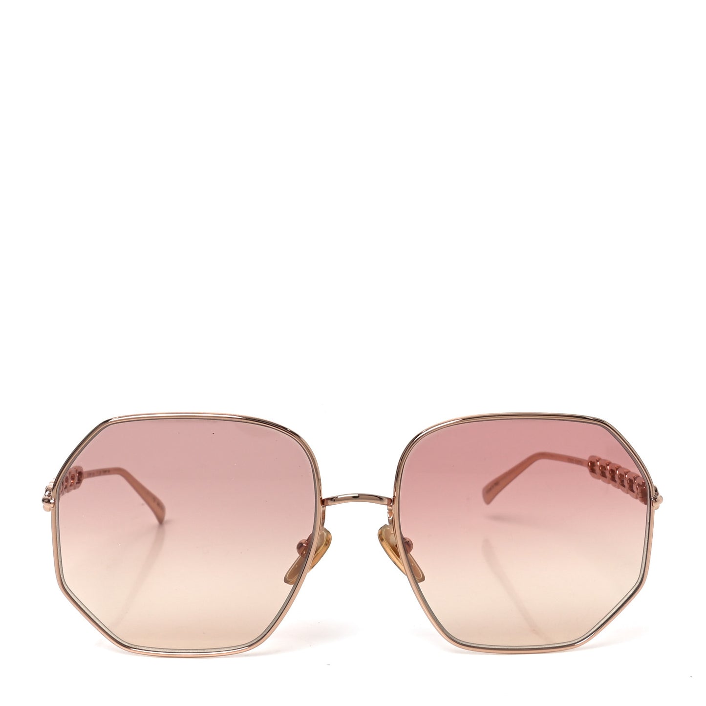 Metal My LV Chain Round Sunglasses Z1651W Rose Gold