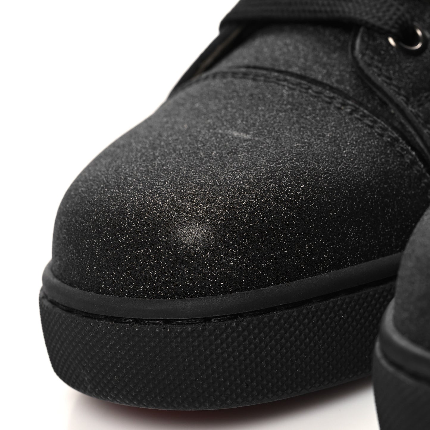 Glitter Calfskin Vieira Flat Sneakers 38 Black