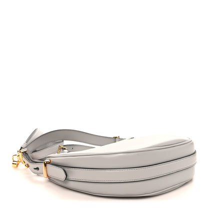 Prada Soft Calfskin Arque Shoulder Bag Granito 4 of 9