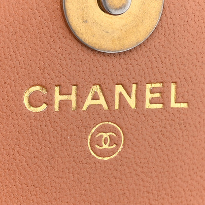 Chanel Lambskin Quilted Chanel 19 Flap Card Holder With Chain Brown 6 of 14