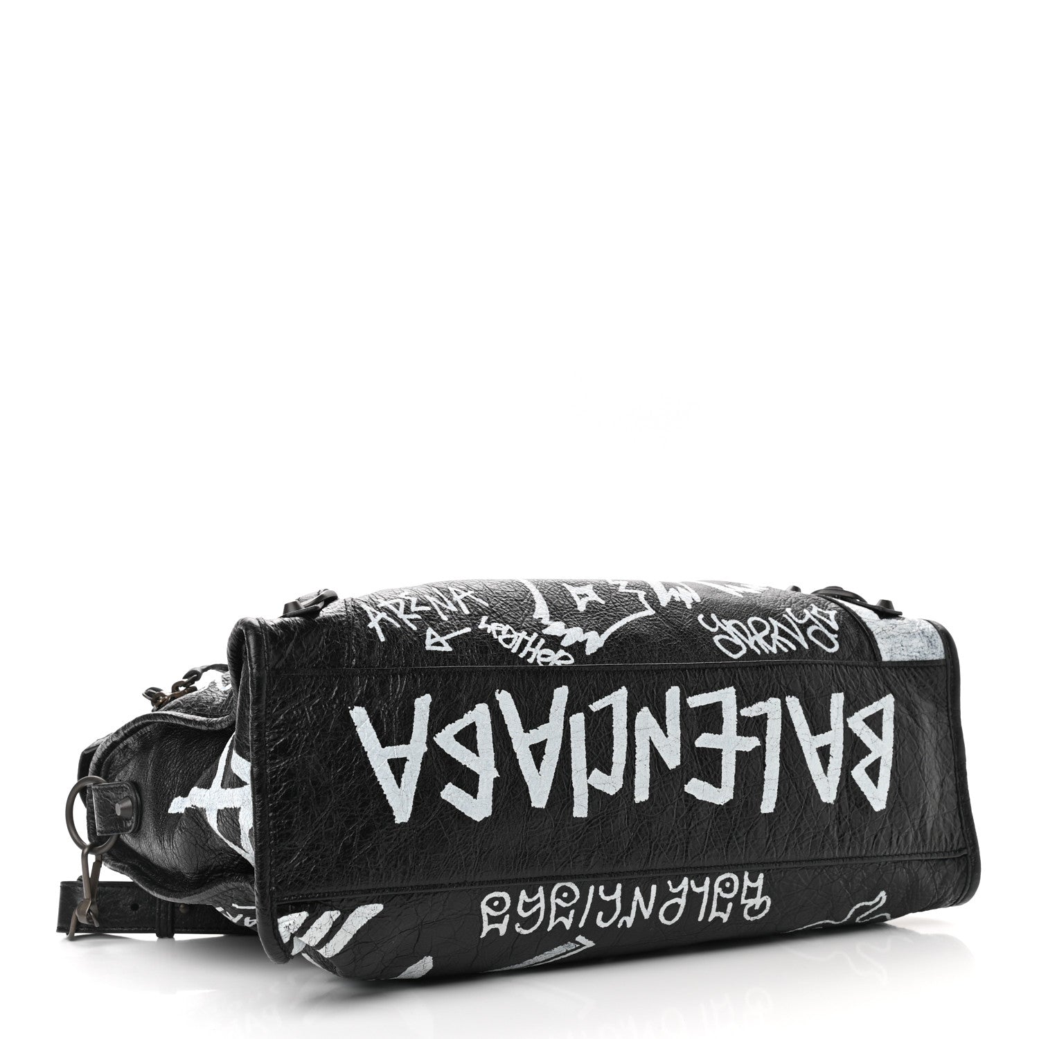 Balenciaga Agneau Arena Graffiti All Over Classic Hardware City Black White 4 of 10