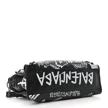 Balenciaga Agneau Arena Graffiti All Over Classic Hardware City Black White 4 of 10