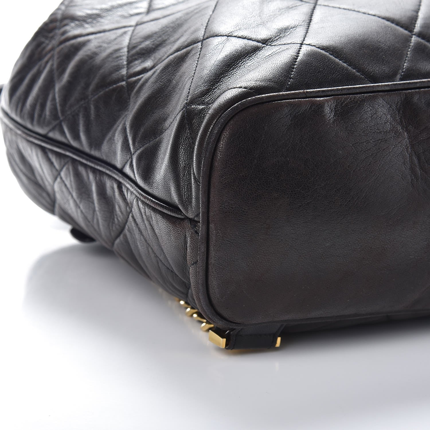 Chanel Lambskin Quilted Drawstring Backpack Black 8 of 10