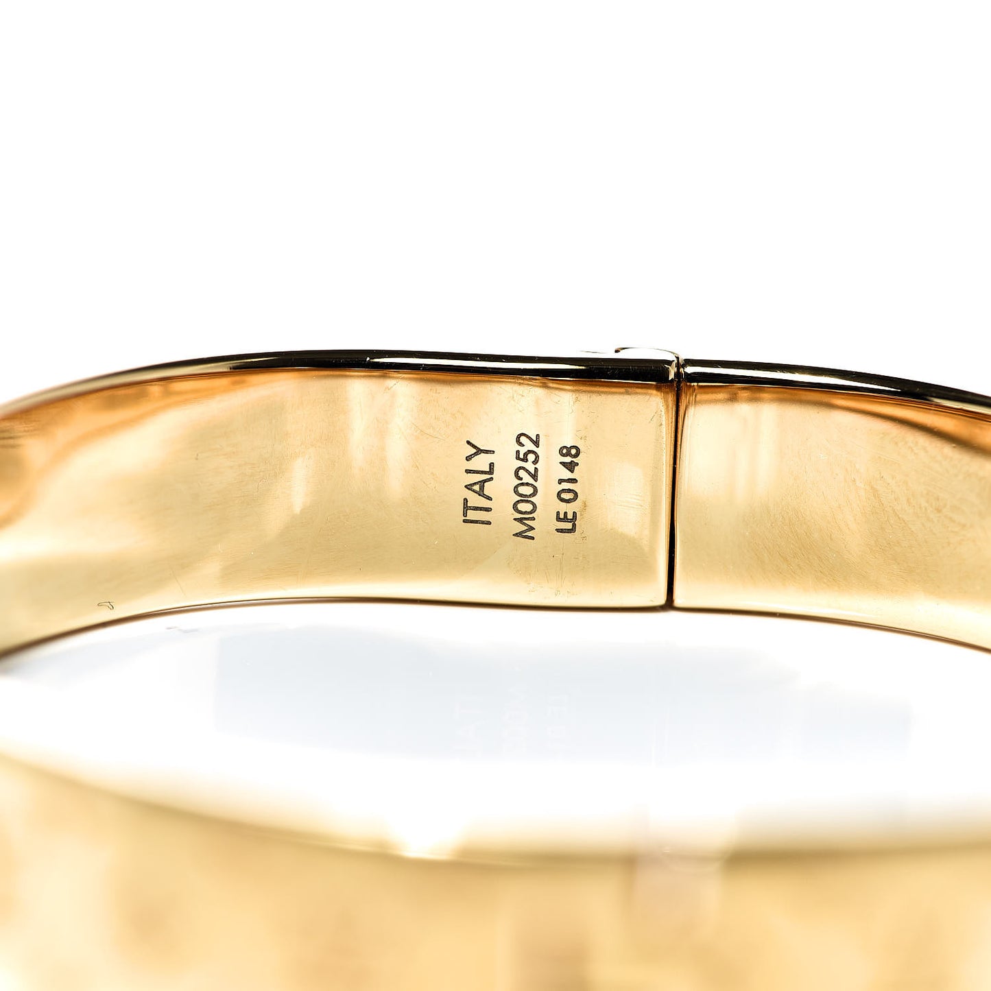 Brass Monogram Nanogram Cuff M Gold