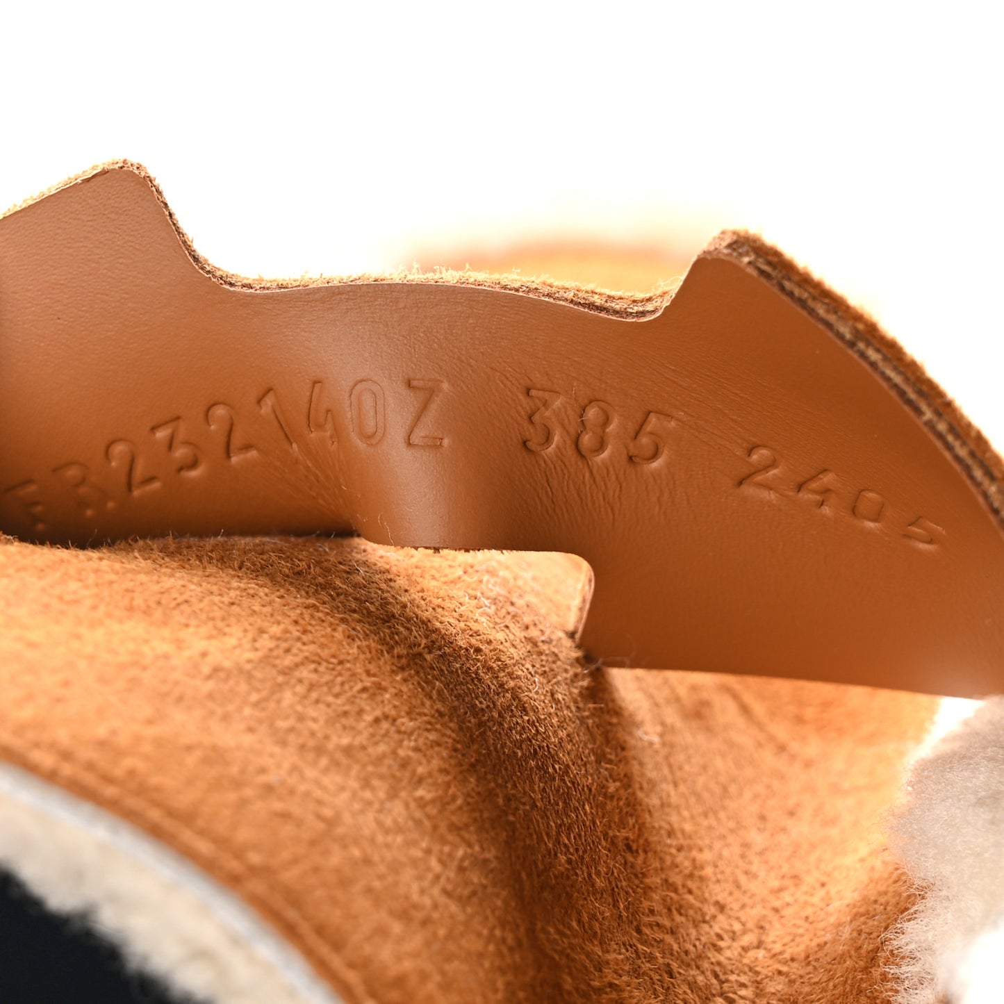 Suede Goatskin Shearling Go Mules 38.5 Natural Ecru
