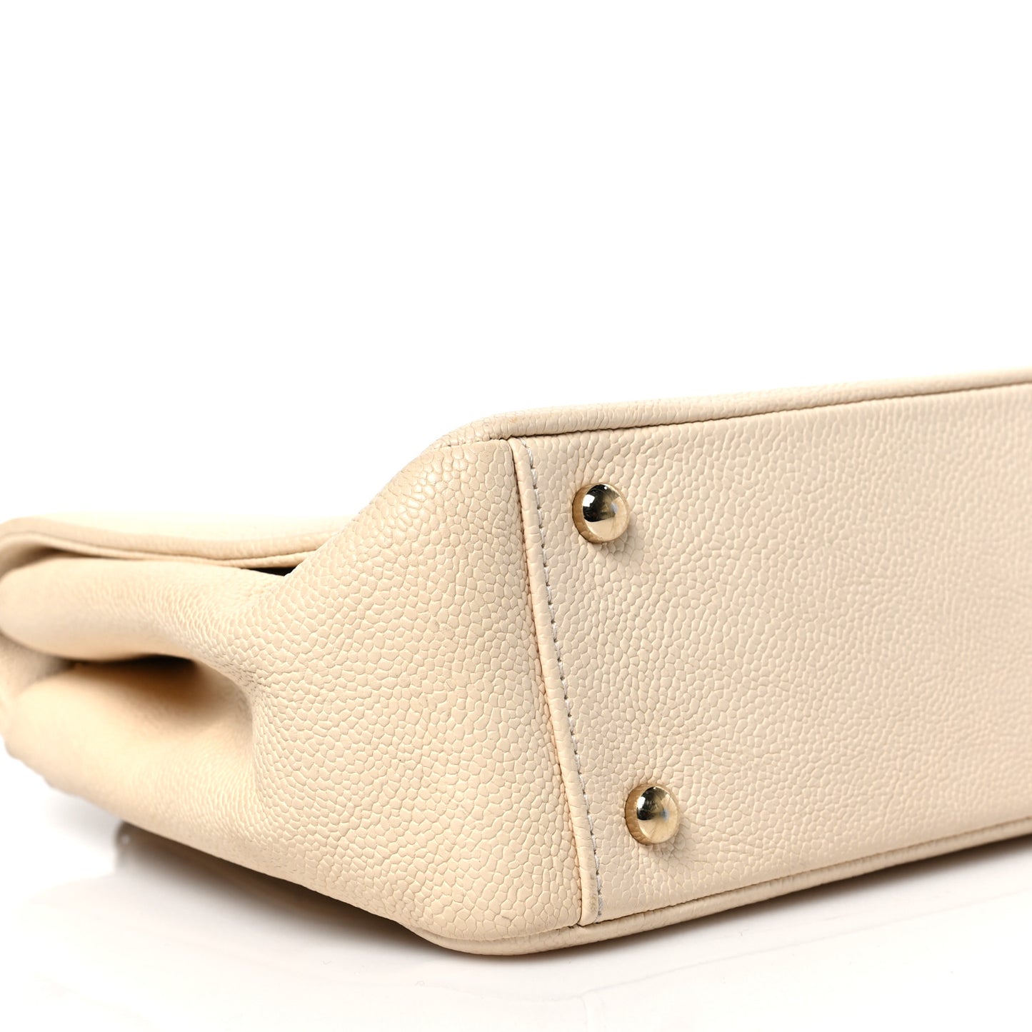 Caviar Quilted Small Flap Ivory