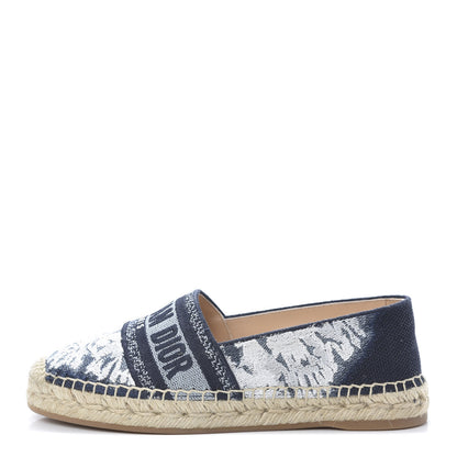 Christian Dior Canvas Tie and Dior Embroidered Granville 15mm Espadrilles 36.5 Denim 1 of 8