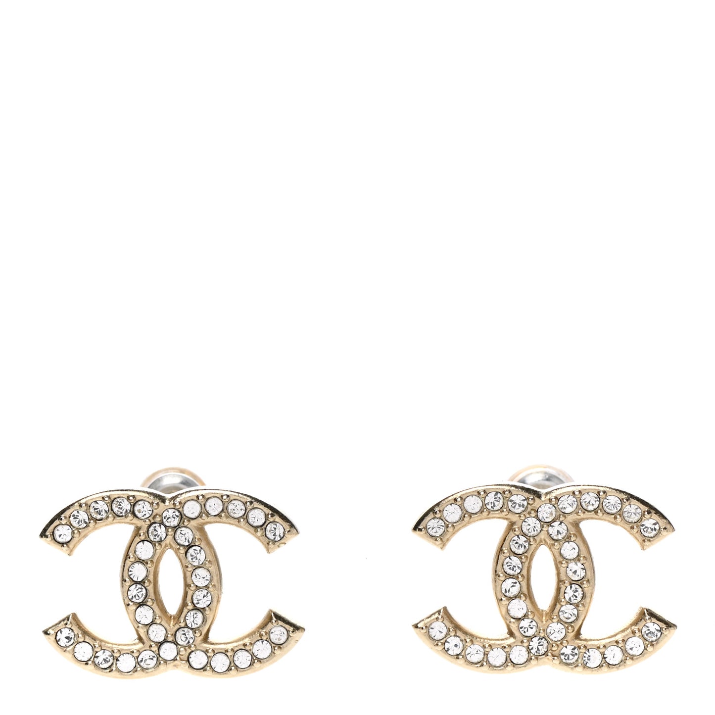 Crystal CC Earrings Gold