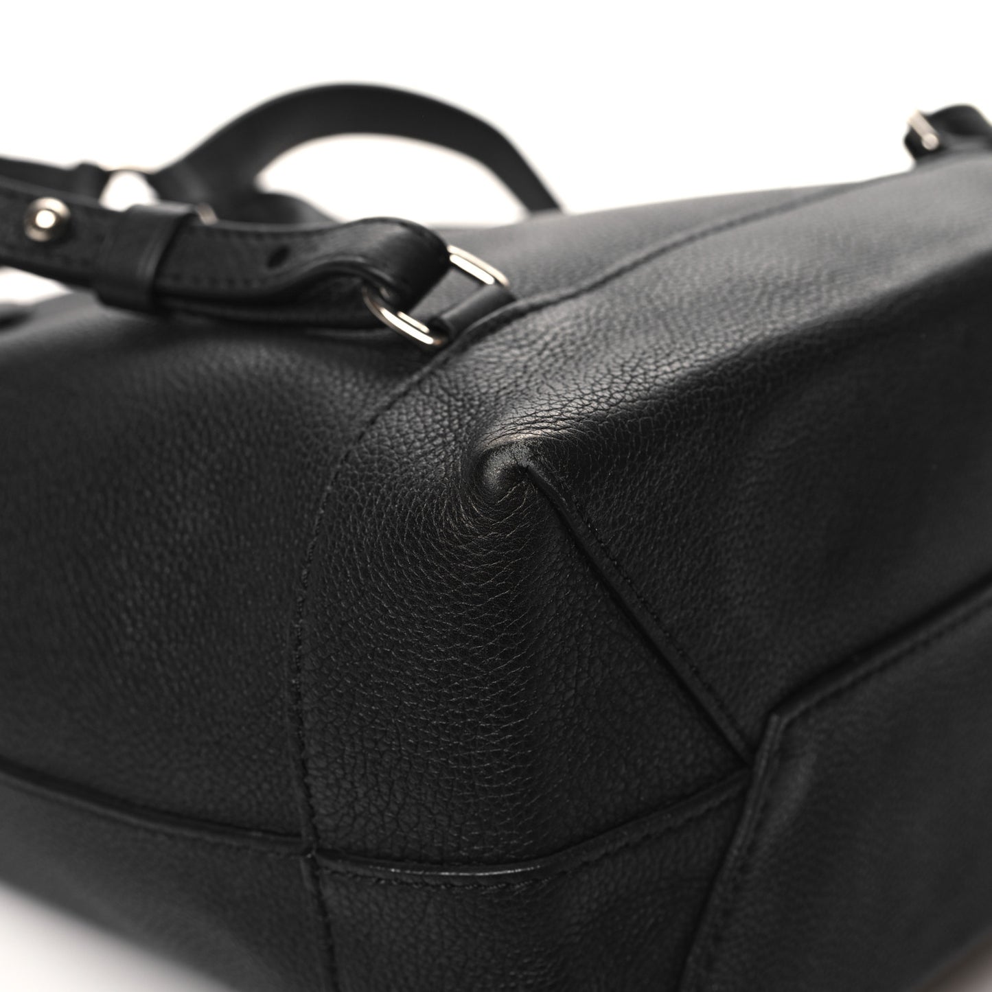 Calfskin Lockme Backpack Black