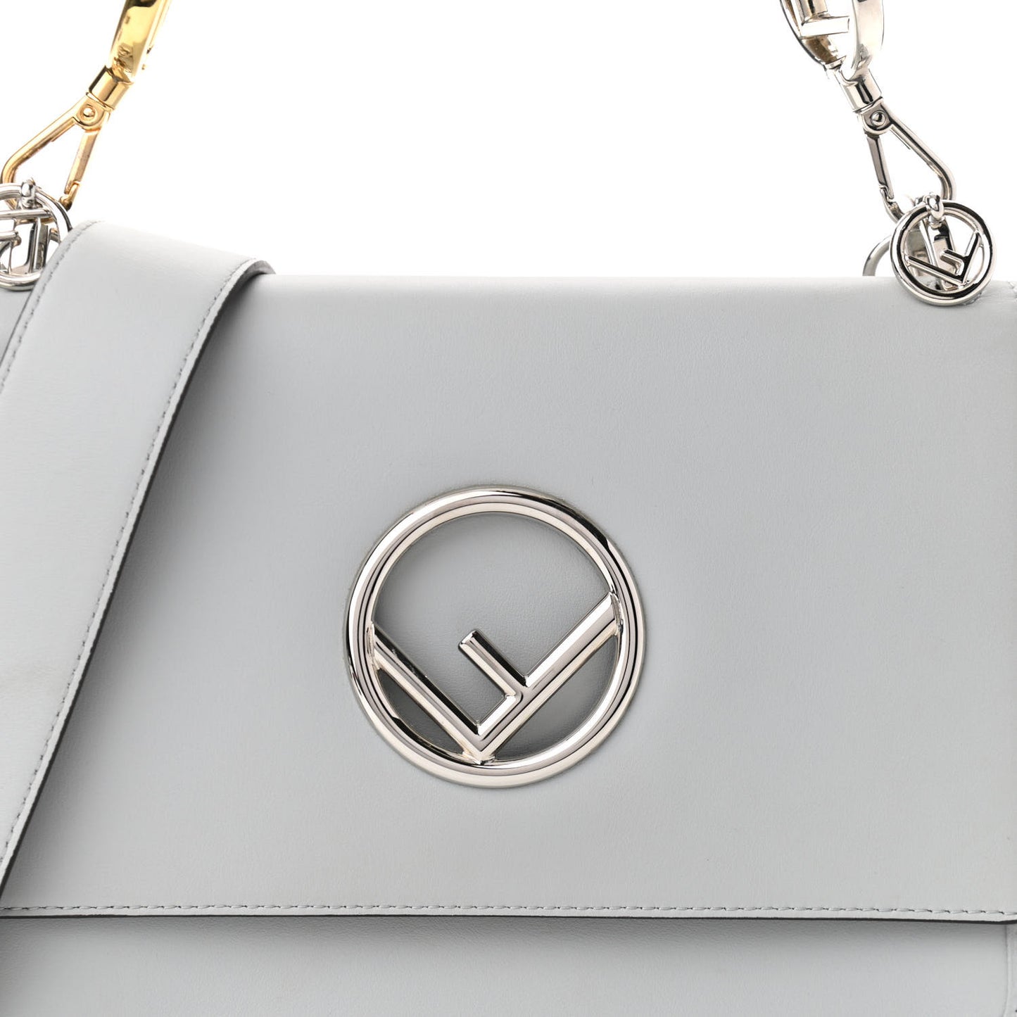 Vitello Century Opaco F is Fendi Kan I Shoulder Bag Grigio Perla