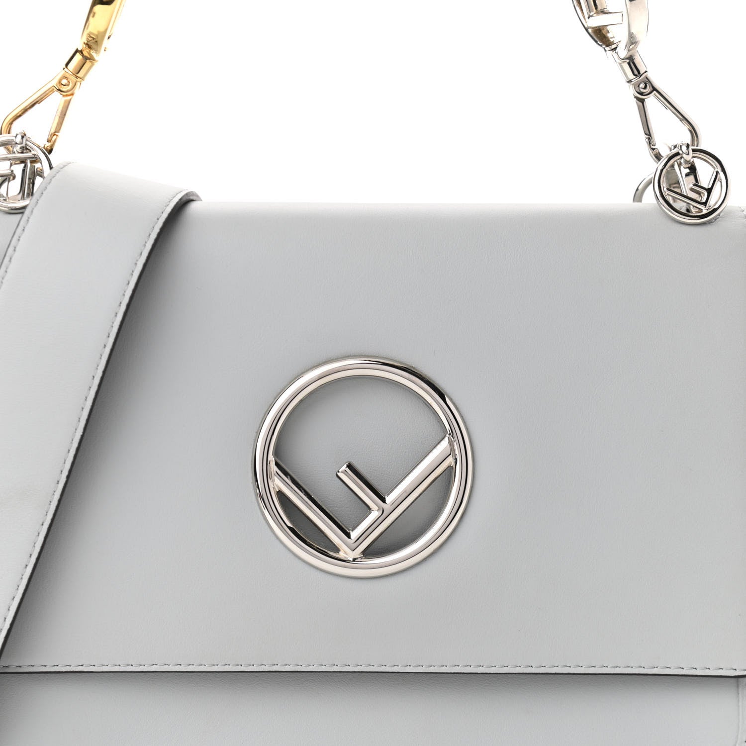 Fendi Vitello Century Opaco F is Fendi Kan I Shoulder Bag Grigio Perla 8 of 10