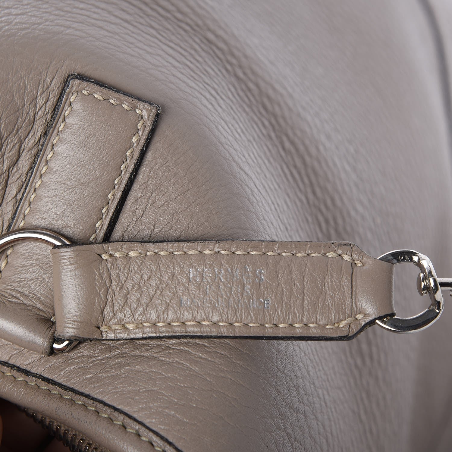 Hermes Taurillon Clemence Trim II 35 Shoulder Bag Gris Tourterelle 7 of 7