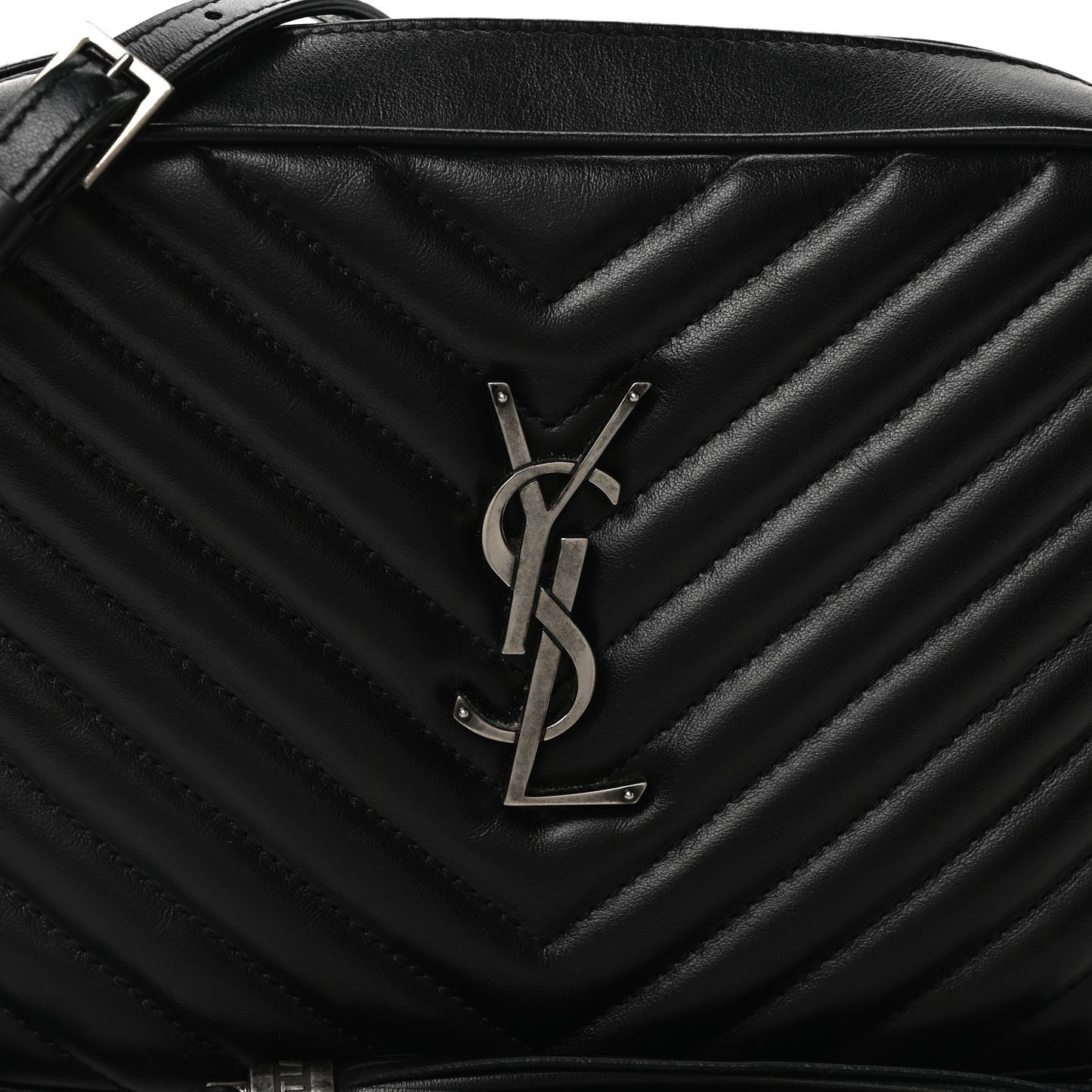 Calfskin Matelasse Monogram Lou Camera Bag Black